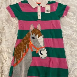 Boden Horse Rugby Stripe Dress